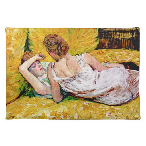 Two Friends Painting by Toulouse-Lautrec Place Mats