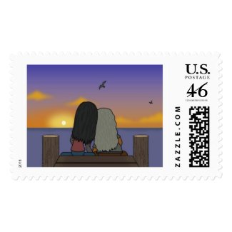 two friends postage