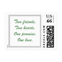 Two friends,Two hearts,One promise,One love. postage