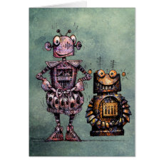 Two Funny Robots! Card