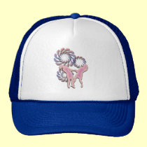 Two Gals and Swirls hats