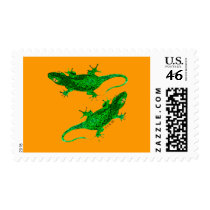Two geckos postage by jsoh Two geckos postage