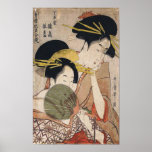 Two Geisha  Japanese Vintage Art Posters