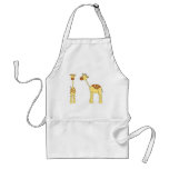 Two Giraffes. Cartoon Apron