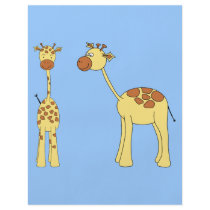 Two Giraffes. Cartoon Flyer