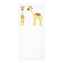 Two Giraffes. Cartoon Rack Cards