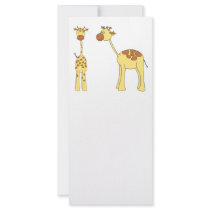 Two Giraffes. Cartoon Rack Cards