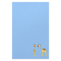 Two Giraffes. Cartoon Stationery Paper