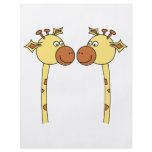 Two Giraffes Close-up. Cartoon flyers