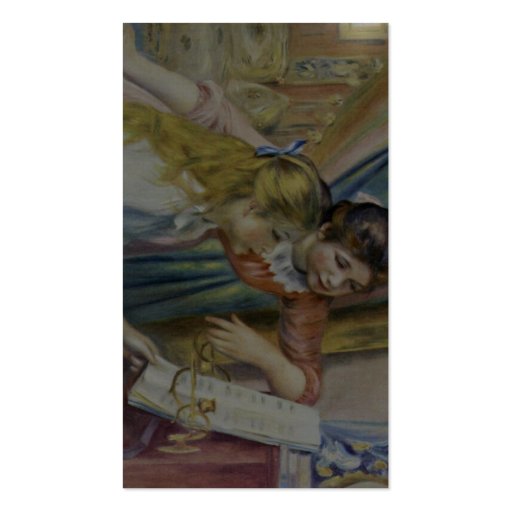 Two Girls At The Piano,  By Pierre-Auguste Renoir Business Card Templates (back side)
