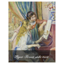 Two Girls At The Piano,  By Pierre-Auguste Renoir Flyer Design