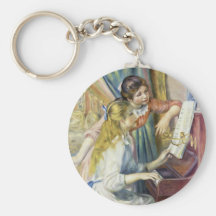 Two Girls At The Piano,  By Pierre-Auguste Renoir Keychains