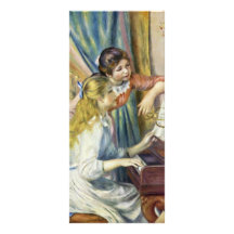 Two Girls At The Piano,  By Pierre-Auguste Renoir Rack Card Design