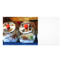 Two Glass Cookie Jars Photo Card Template