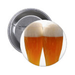 Two glasses of German weisse beer Pinback Button