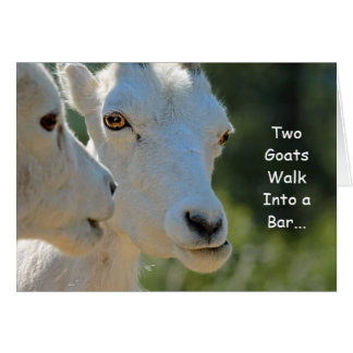 goats two walk bar birthday card into bartender sayings gifts