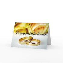 Two Gold Wedding Rings Card