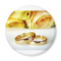 Two Gold Wedding Rings Magnet
