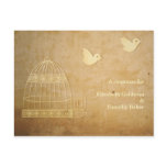 Two Golden Birds RSVP Post card