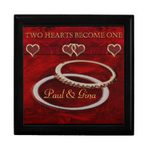 Two Golden Wedding Rings Jewelry Box