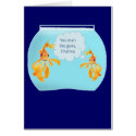 Two Goldfish In A Tank zazzle_card
