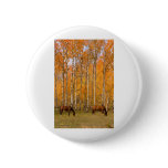 Two Grazing Horses In the Autumn buttons
