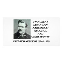 Two Great European Narcotics: Alcohol Christianity Customized Photo Card