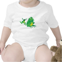 Two Green Frogs Baby Tee