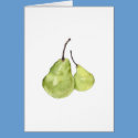Two Green Pears Card by floatinglemons Two Green Pears Card