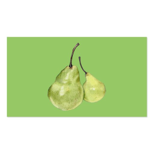 Two Green Pears Profile Card Business Card Template (back side)