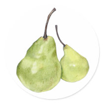 Two Green Pears Sticker
