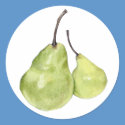 Two Green Pears Sticker by floatinglemons Two Green Pears Sticker