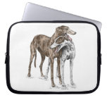 Two Greyhound Dog Friends Computer Sleeves