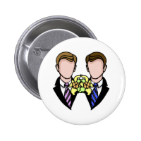 Two Grooms 2 Inch Round Button