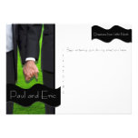 Two Grooms Custom Gay Wedding Driving Directions invitations