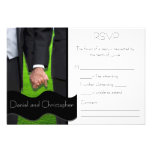 Two Grooms Custom Gay Wedding RSVP Cards invitations