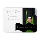 Two Grooms Custom Gay Wedding Save-the-Date Magnet magnets