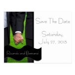 Two Grooms Custom Save-the-Date Postcards postcards