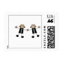 Two Grooms Dancing Happy Postage Stamps