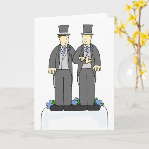 Two Grooms Gay Marriage Congratulations Card Zazzle