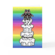 Two Grooms on Rainbow Wedding Cake cards by cfkaatje Two Grooms on Rainbow Wedding Cake cards