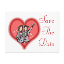 Two Grooms Postcard