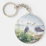 Two Gulls on the shore Key Chain