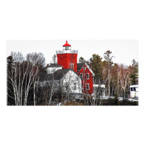 Two Harbors Lighthouse Photo Card Template