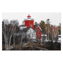 Two Harbors Lighthouse Stationery Design