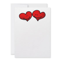 Two harts in love invitations