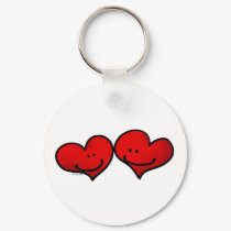 Two harts in love keychains