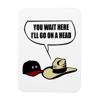 Two Hats Magnet