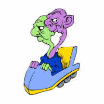 Two heads on a roller coaster cut outs