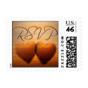 Two heart RSVP - small size postage